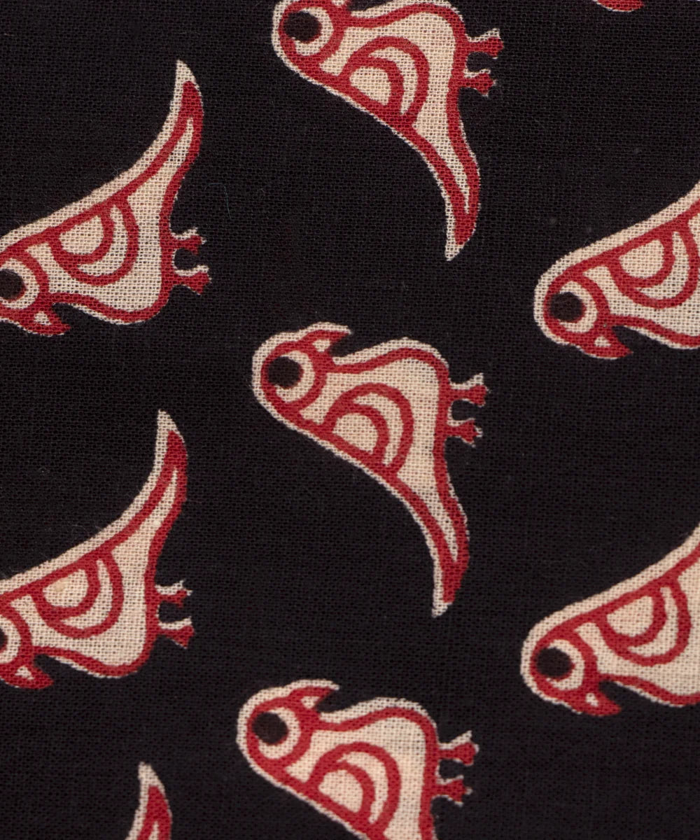 Jaipuri Screen Black Birds Kids Printed Pure Cotton fabric