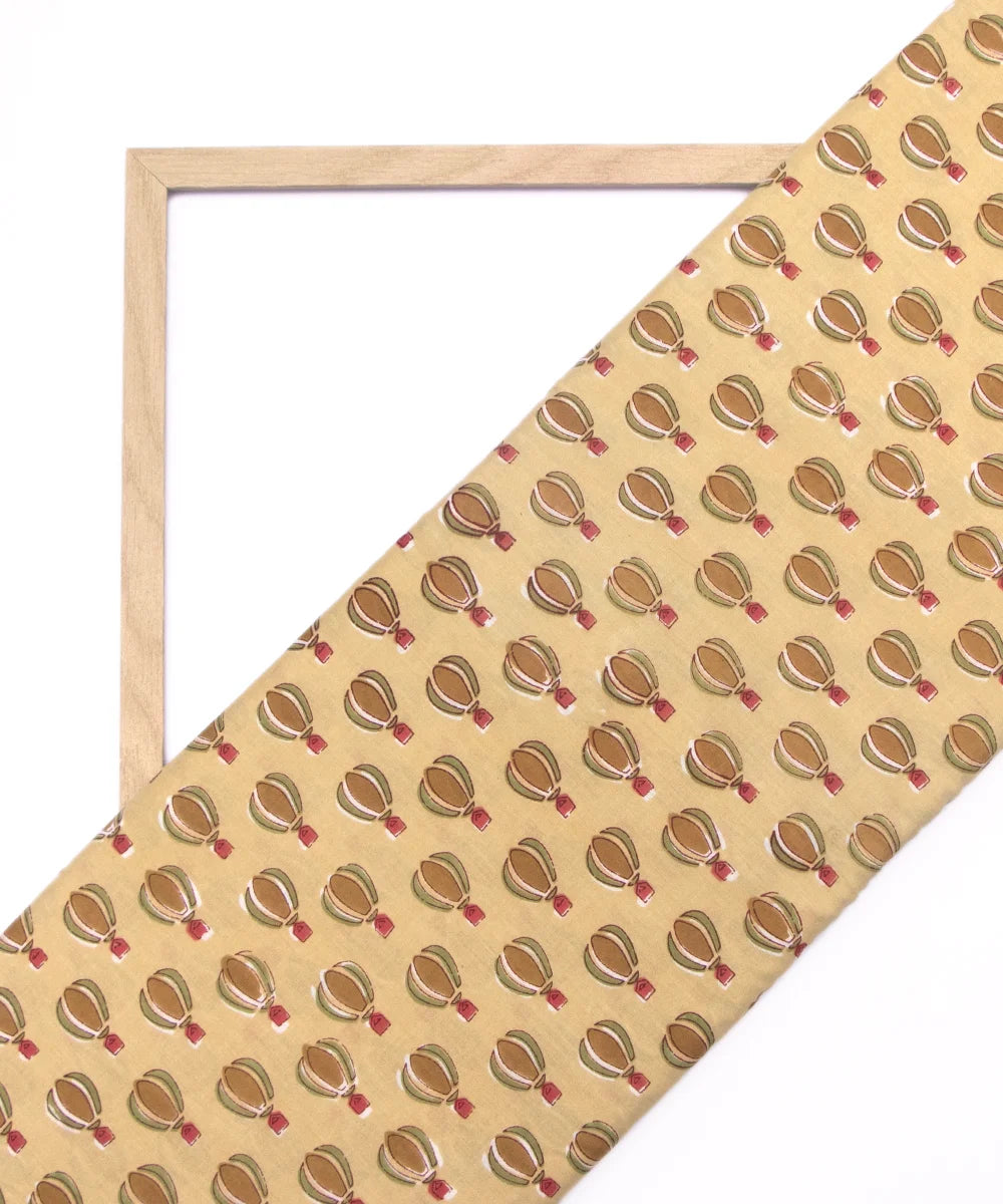 Jaipuri Screen Beige Kids Printed Pure Cotton fabric