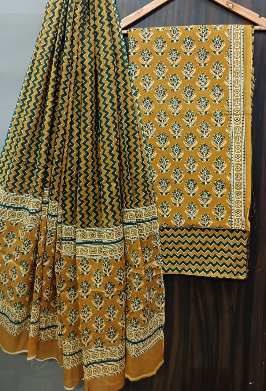 Unstitched cotton salwar suit 2025 with dupatta