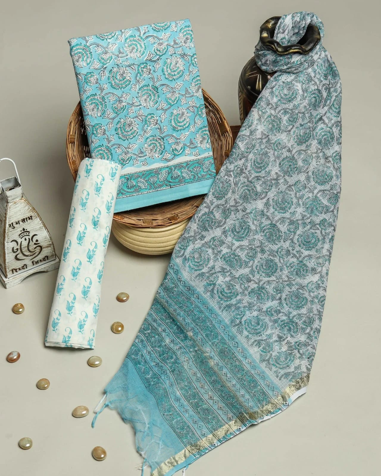 Unstitched cotton suits with 2025 cotton dupatta