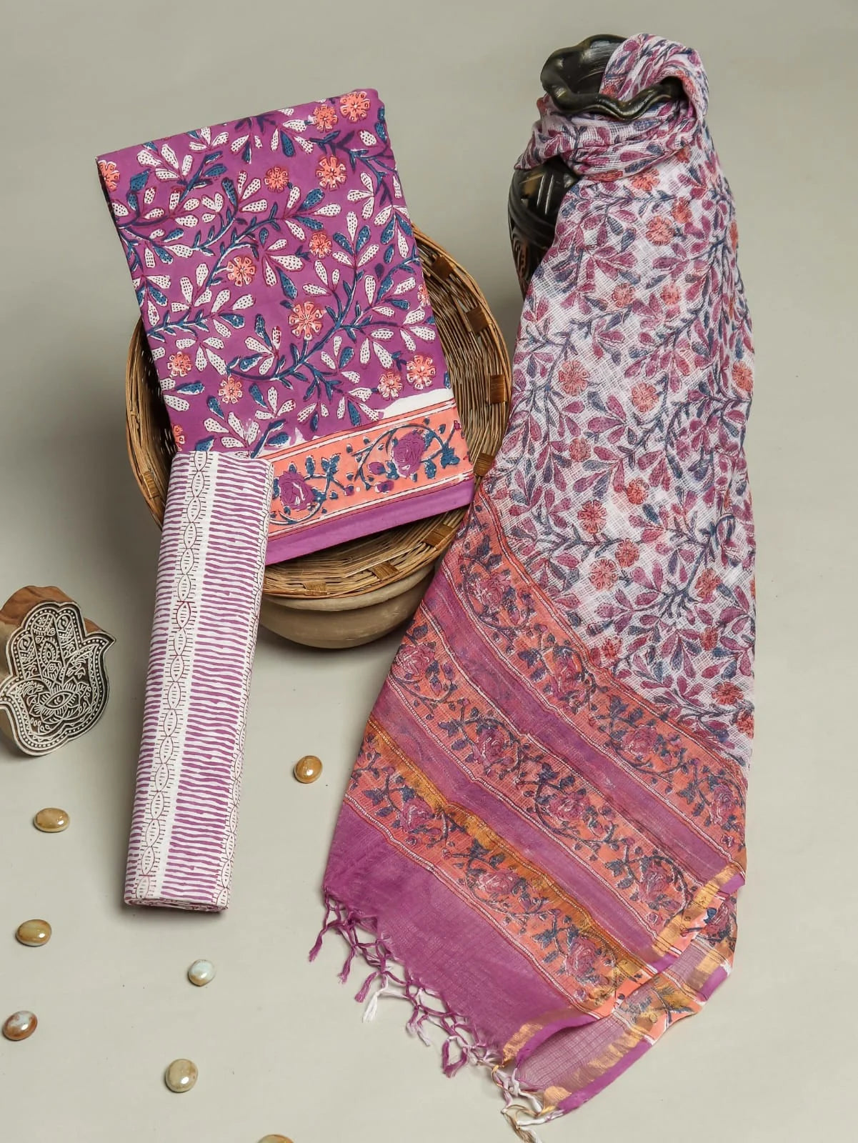 Unstitched Purple Soft Cotton Suit With Kota Dupatta Online Fabric Bazaar Unstitched Purple Soft Cotton Suit With Kota Dupatta Online Fabric Bazaar