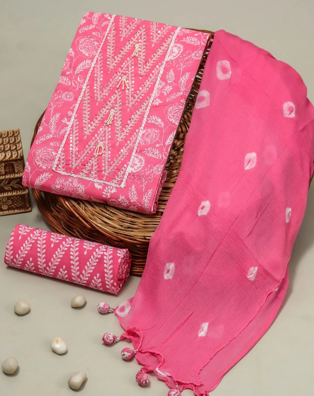 Printed Work Cotton Salwar Suit With Chiffon Dupatta Printed Work Cotton Salwar Suit With Chiffon Dupatta