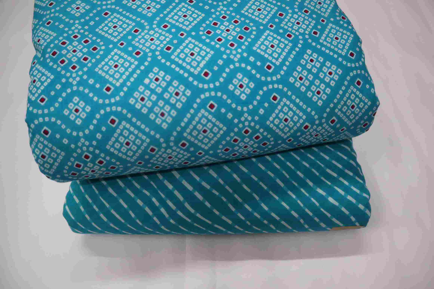 Screen Printed Pure Cotton Fabric Set ( Top and bottom 2.5 meter each )