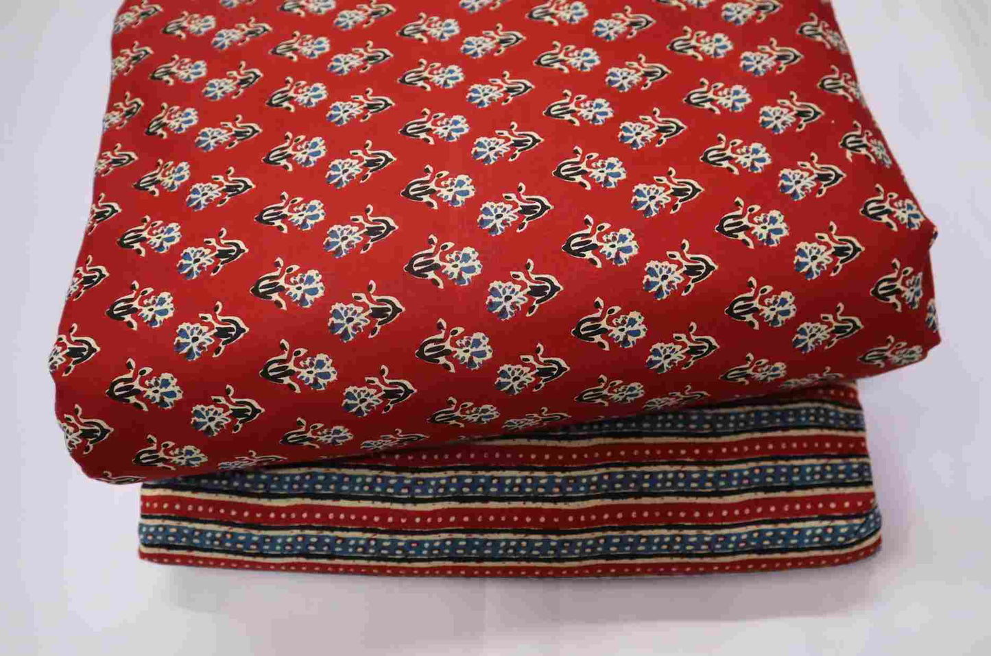 Screen Printed Pure Cotton Fabric Set ( Top and bottom 2.5 meter each )