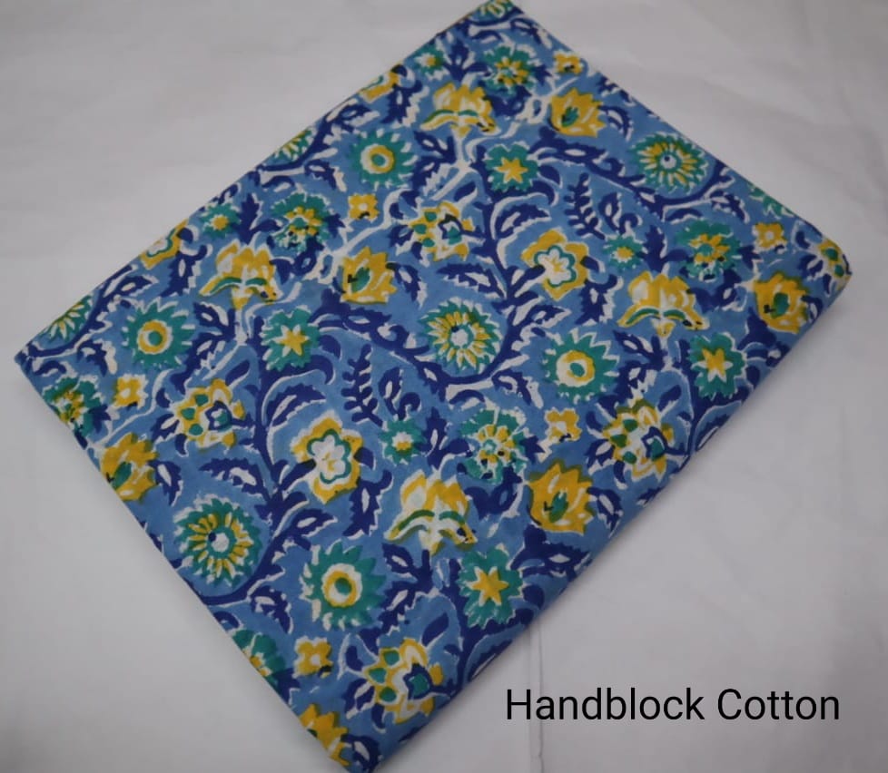 Handblock Printed Natural dye Soft Cotton fabrics