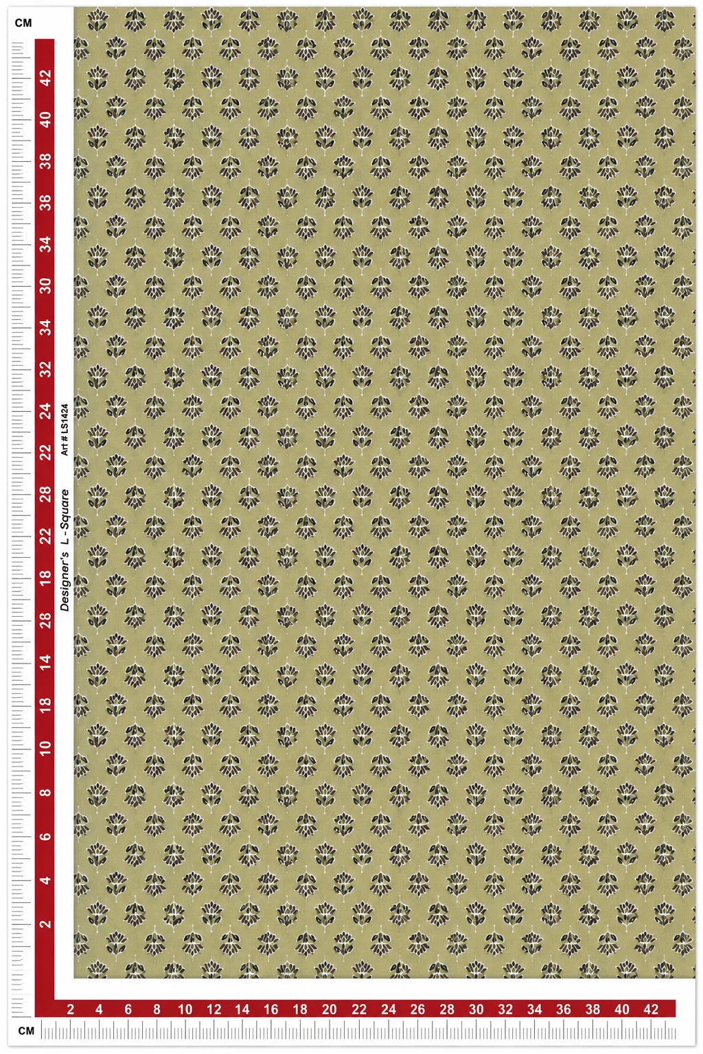 Jaipuri Floral Screen Printed Cotton Fabrics (Beige)