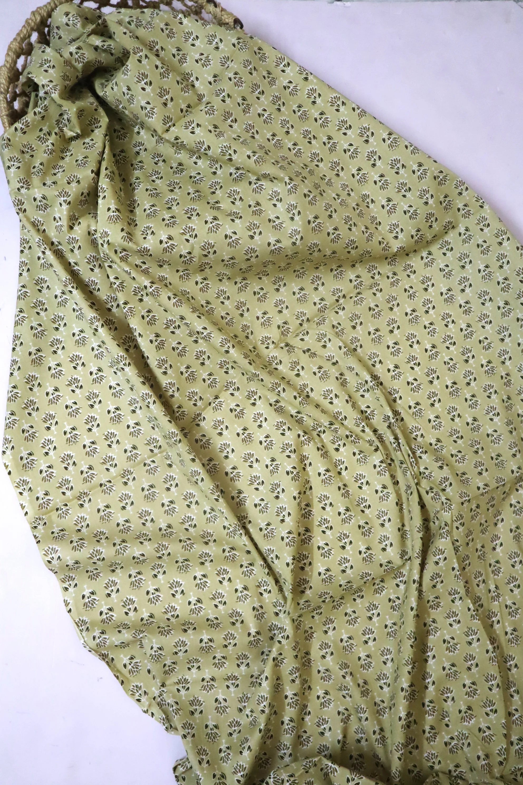 Jaipuri Floral Screen Printed Cotton Fabrics (Beige)