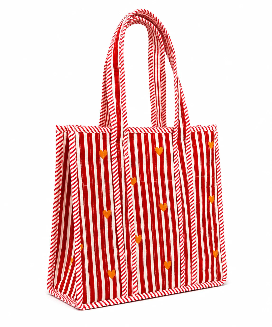 12 Inch Handblock Cotton Printed Fabric Tote Bag – Stylish & Spacious Everyday Carry Bag