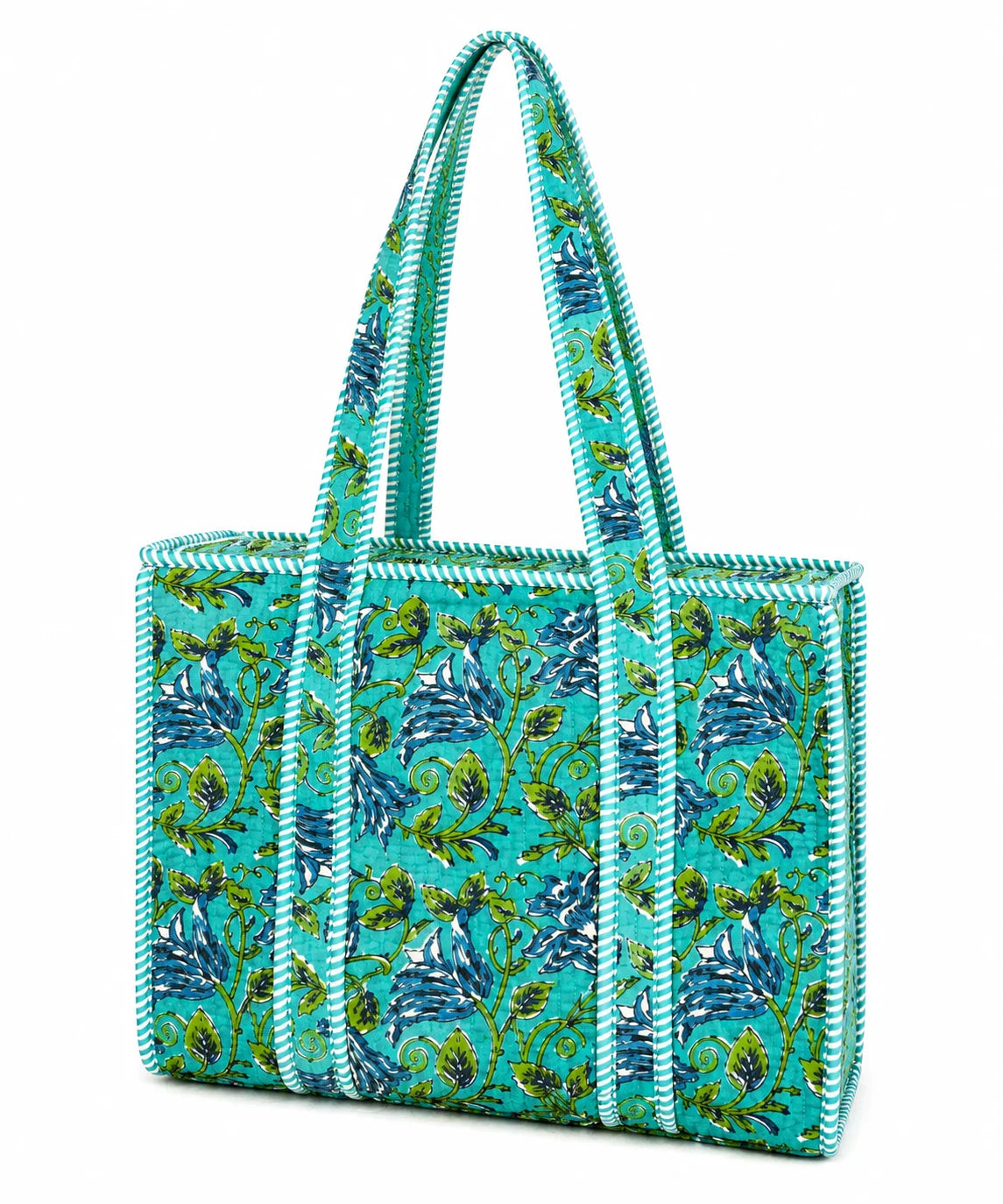14 Inch Cotton Printed Fabric Tote Bag – Stylish & Spacious Everyday Carry Bag