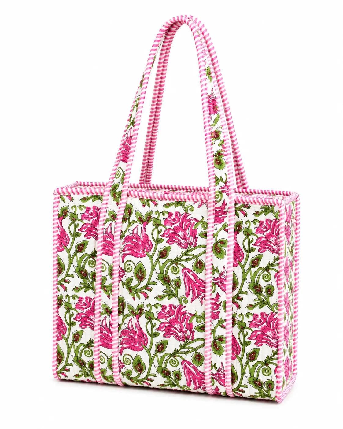 14 Inch Cotton Printed Fabric Tote Bag – Stylish & Spacious Everyday Carry Bag