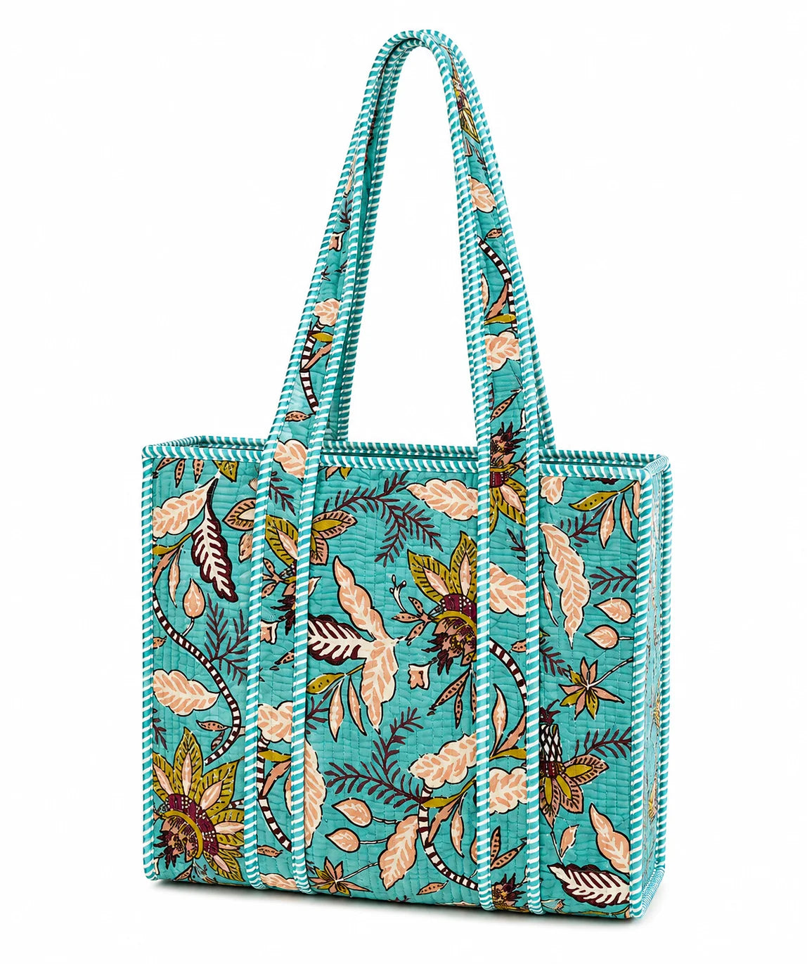 14 Inch Cotton Printed Fabric Tote Bag – Stylish & Spacious Everyday Carry Bag