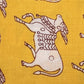 Jaipuri Screen Bright Yellow Kids Printed Pure Cotton Fabric