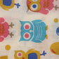 Jaipuri Screen Off White Owl Baby Printed Pure Cotton fabric