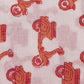 Jaipuri Screen White And Orange Kids Printed Pure Cotton fabric