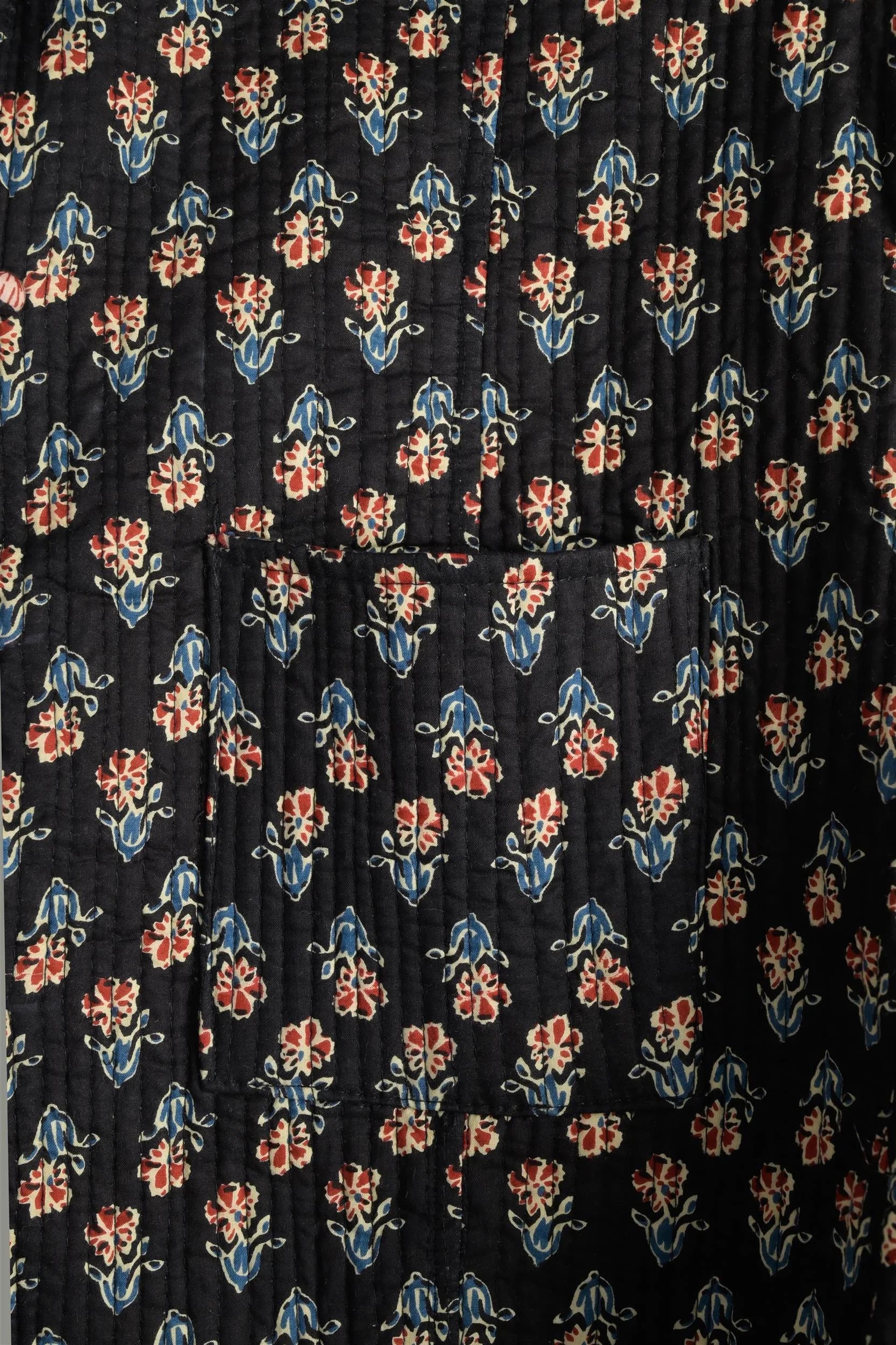 Winter Reversible Black Butti Jaipuri Cotton Quilted Jackets For Women