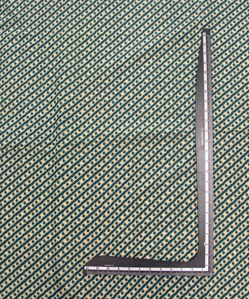 Printed Green Muslin Fabric Set ( Top and bottom 2.5 meter each )