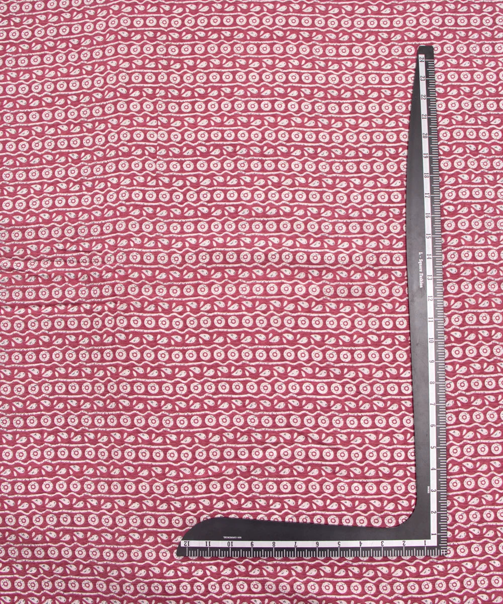 Printed Pink Muslin Fabric Set ( Top and bottom 2.5 meter each )