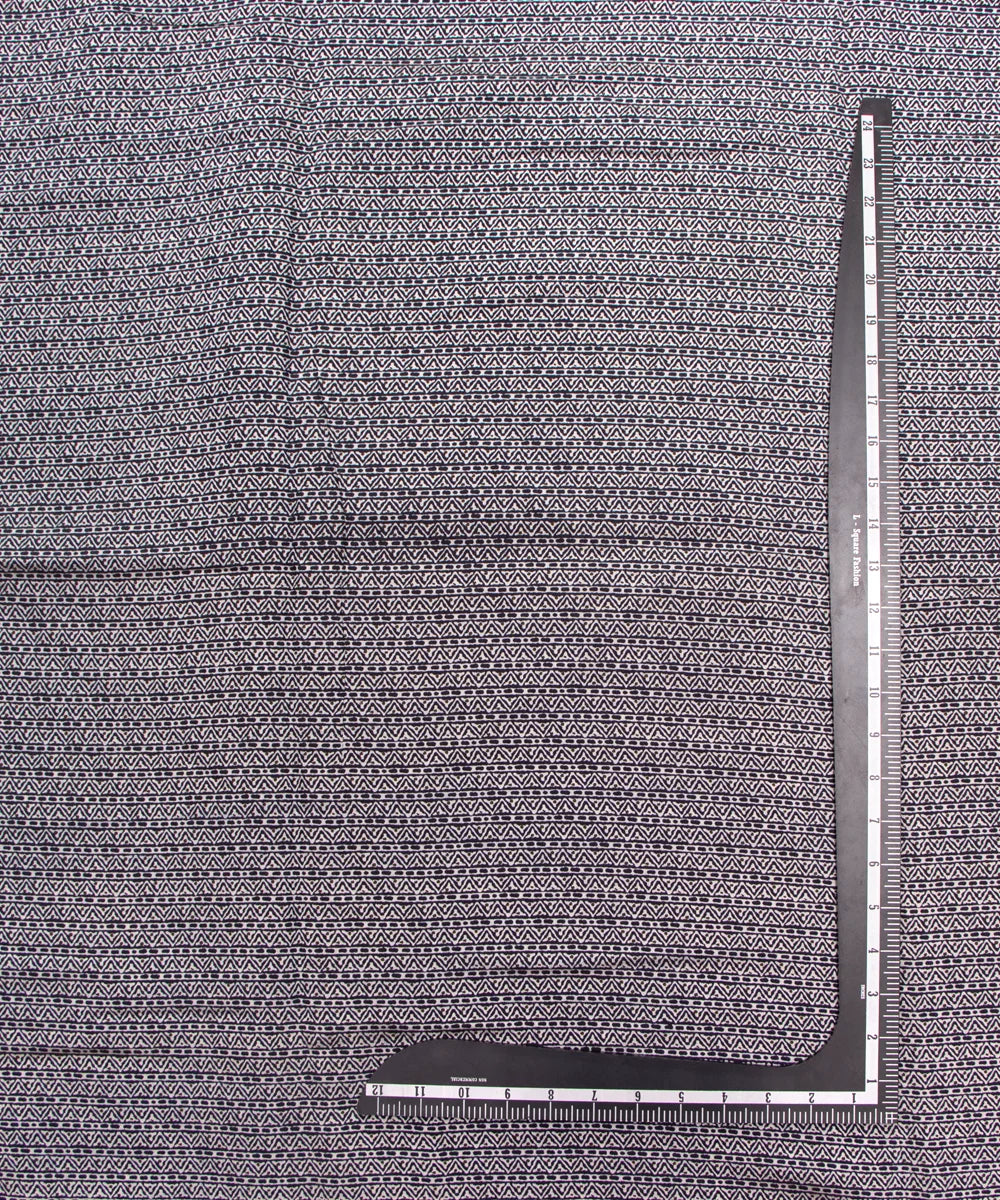 Printed Bluish & Grey Muslin Fabric Set ( Top and bottom 2.5 meter each )