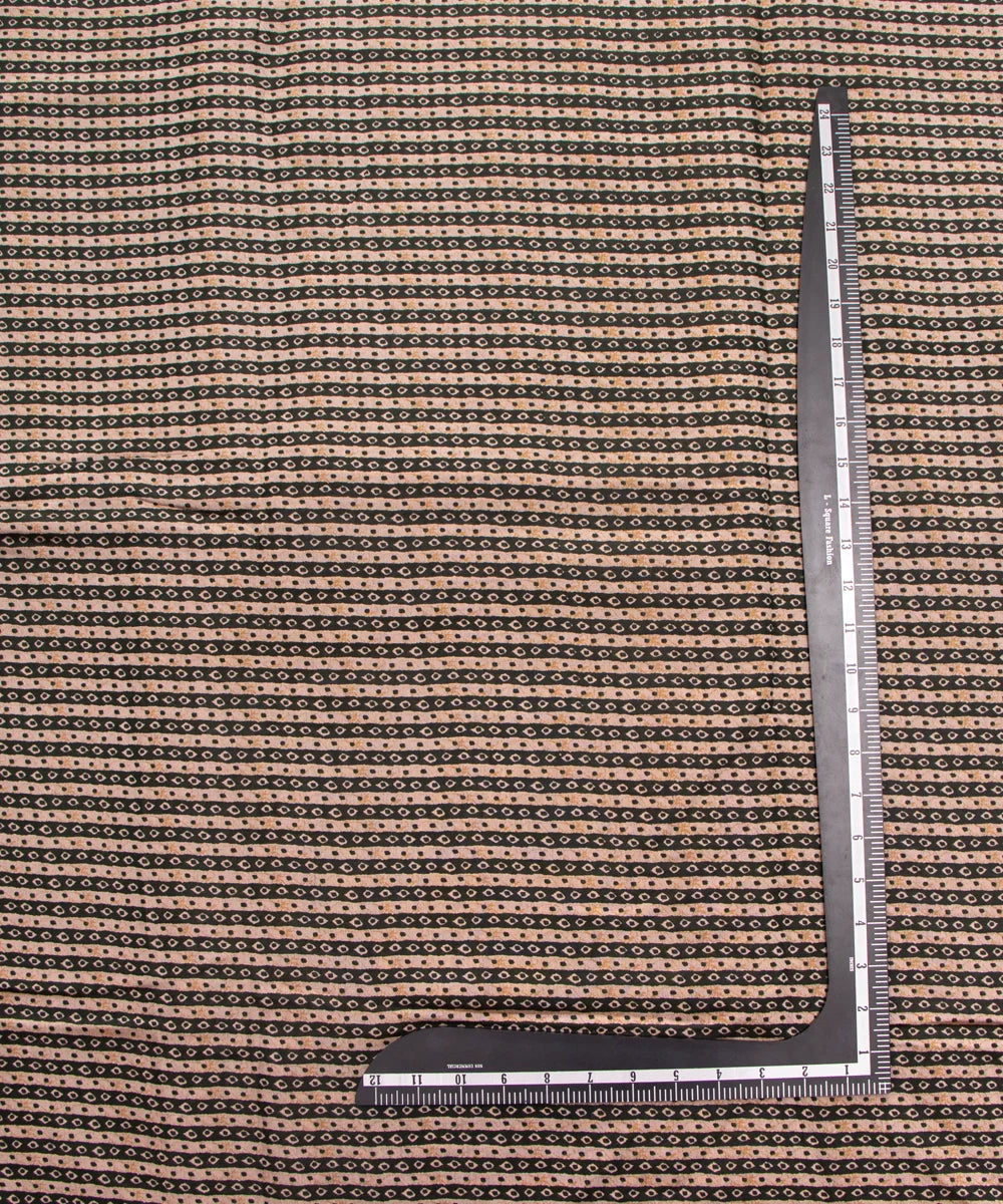 Printed Dark Green Muslin Fabric Set ( Top and bottom 2.5 meter each )