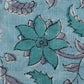 Jaipuri handblock Green Bluish Floral Printed Natural Dye Soft Pure Cotton Fabric