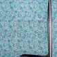 Jaipuri handblock Green Bluish Floral Printed Natural Dye Soft Pure Cotton Fabric