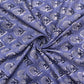 Jaipuri handblock Bluish Floral Printed Natural Dye Soft Pure Cotton Fabric