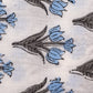 Jaipuri handblock White Floral Butti Printed Natural Dye Soft Pure Cotton Fabric