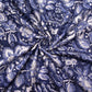 Jaipuri handblock Dark Blue Floral Printed Natural Dye Soft Pure Cotton Fabric