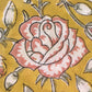 Jaipuri handblock Sheen Gold Color Printed Floral Natural Dye Soft Pure Cotton Fabric