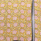 Jaipuri handblock Sheen Gold Color Printed Floral Natural Dye Soft Pure Cotton Fabric