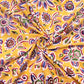 Jaipuri handblock Yellow Floral Printed Natural Dye Soft Pure Cotton Fabric