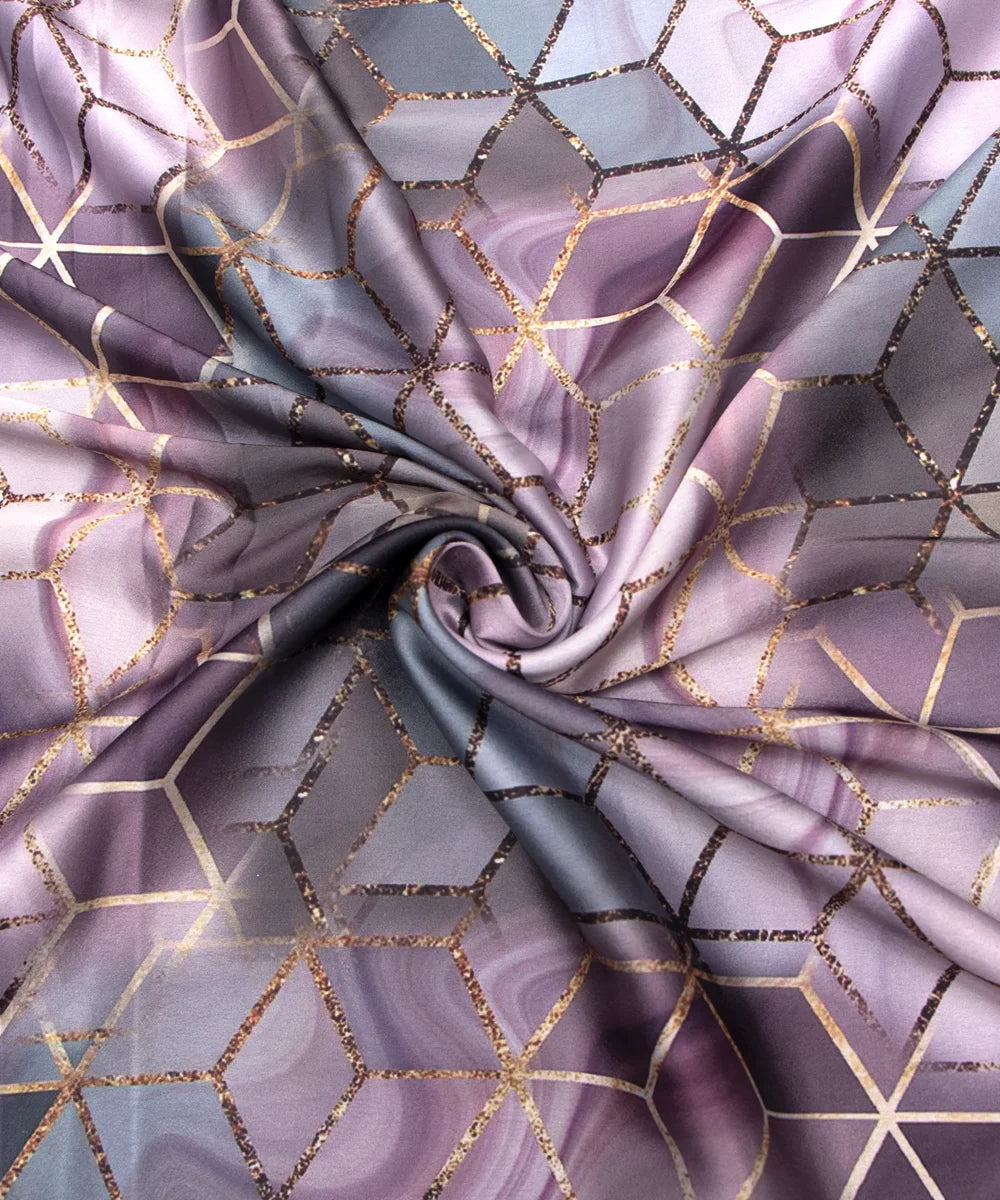 Abstract Printed Digital Floral Print Japan Satin Fabric