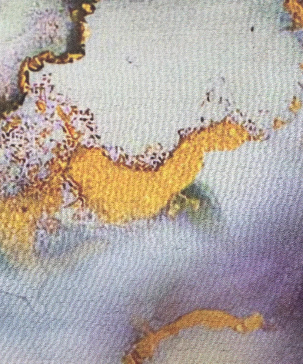 Multi Color Abstract Digital Print Japan Satin Fabric