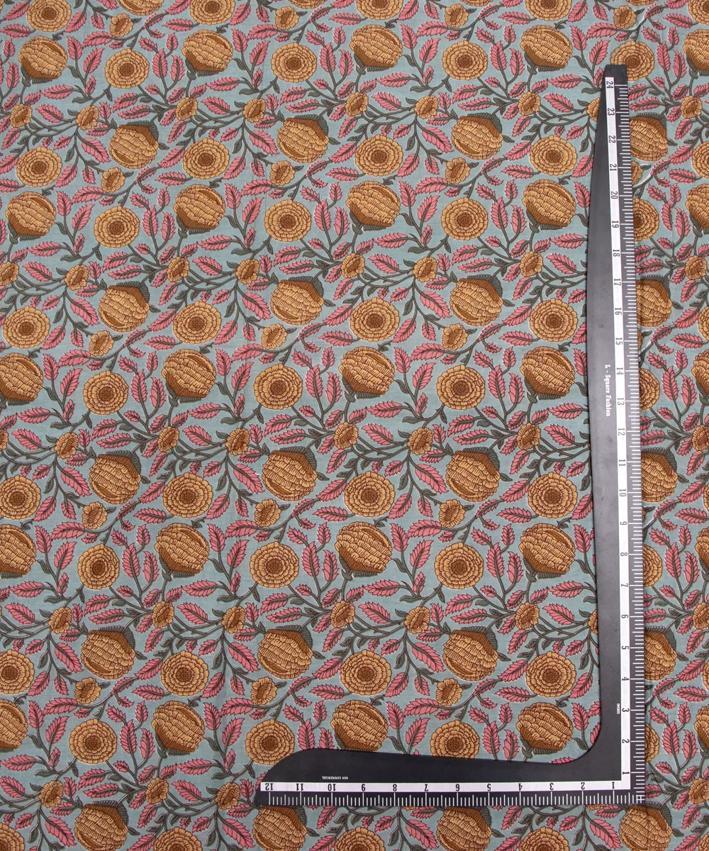 Jaipuri Screen Printed Jaal Pure Cotton Fabric