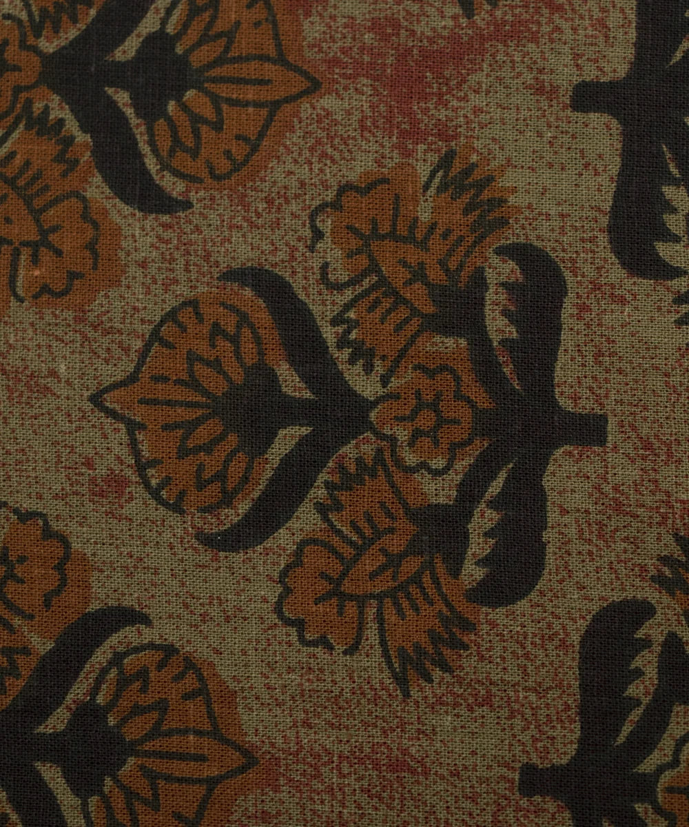 Jaipuri Screen Printed Ajrakh Look Cotton Fabric