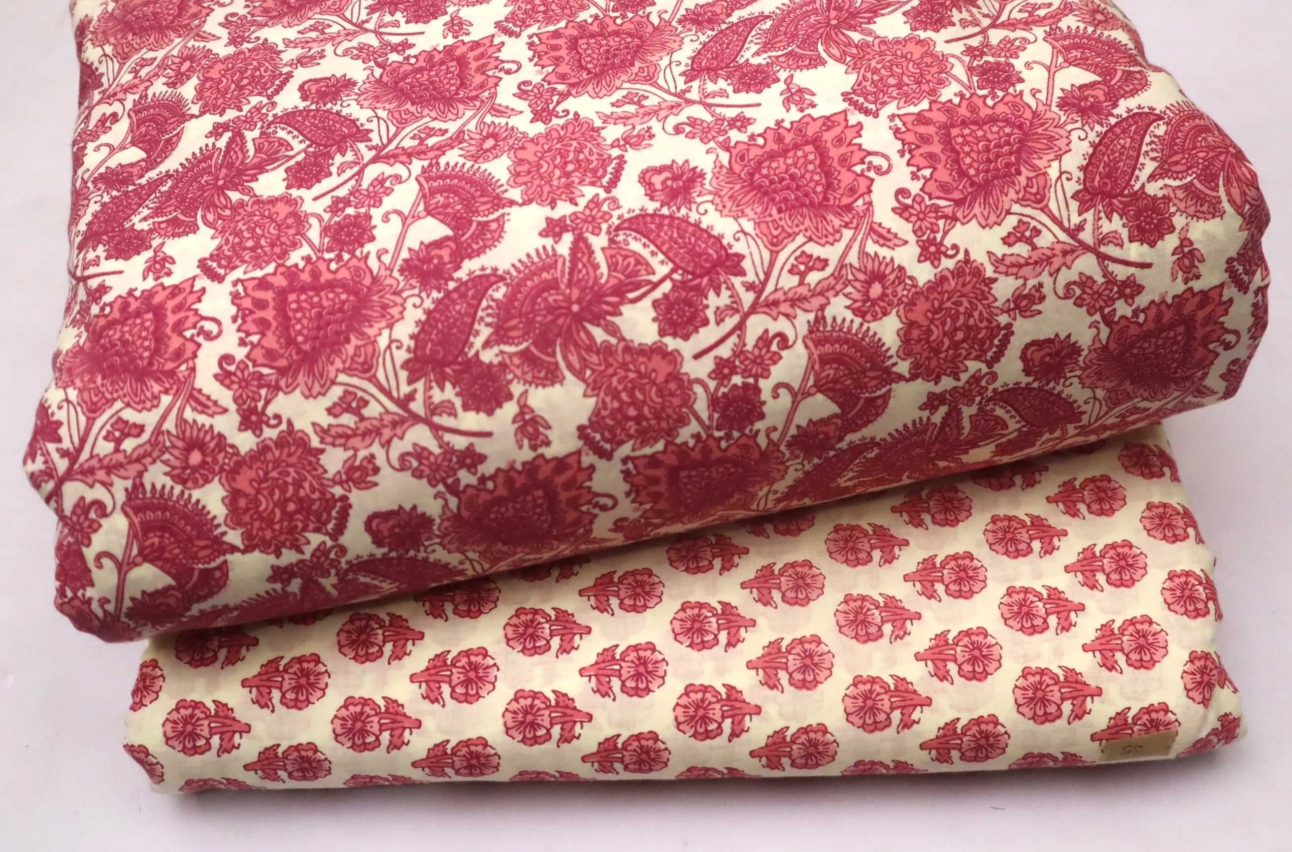 Screen Printed Pure Cotton Fabric Set ( Top and bottom 2.5 meter each )