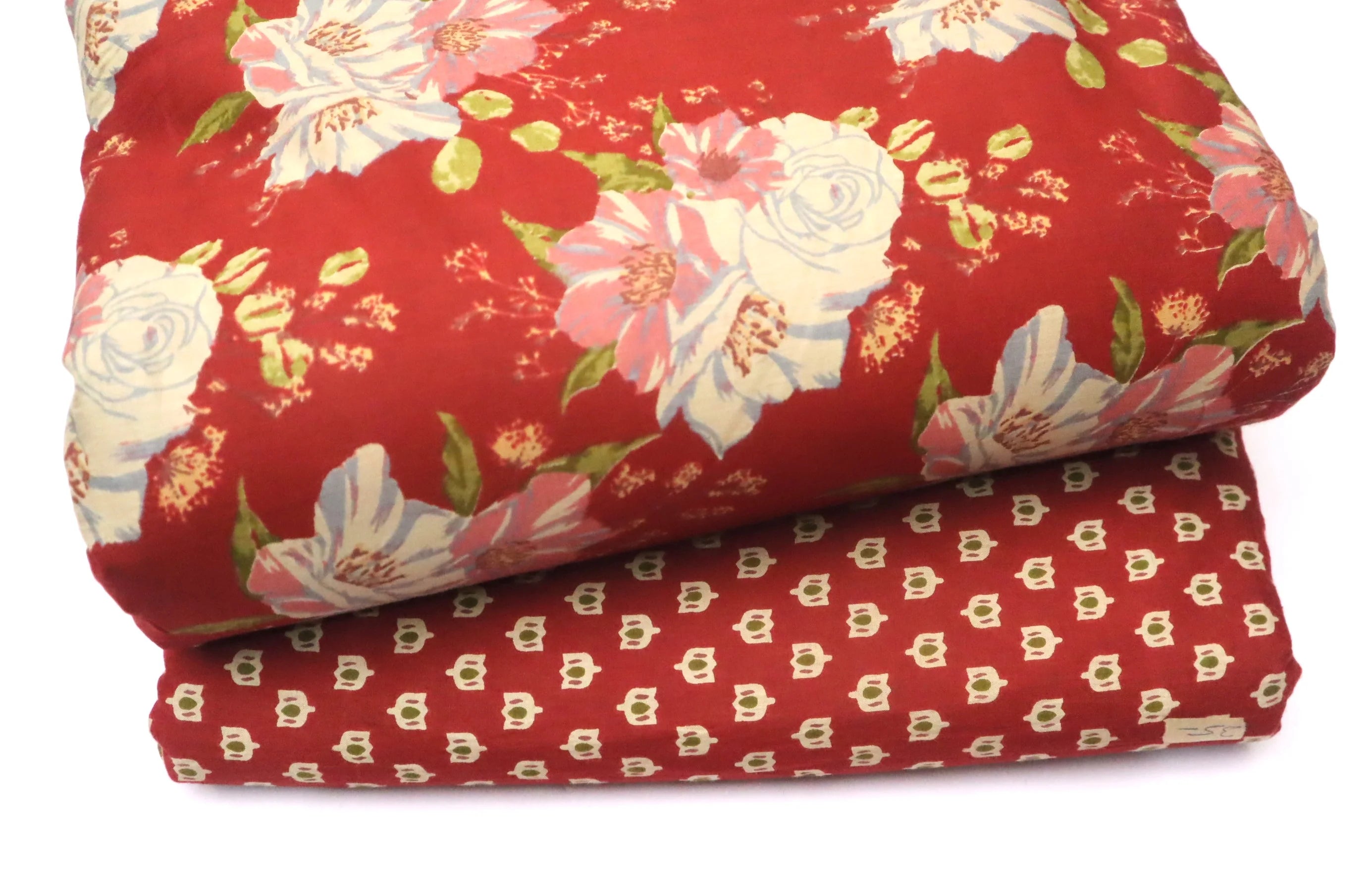 Screen Printed Pure Cotton Fabric Set ( Top and bottom 2.5 meter each )