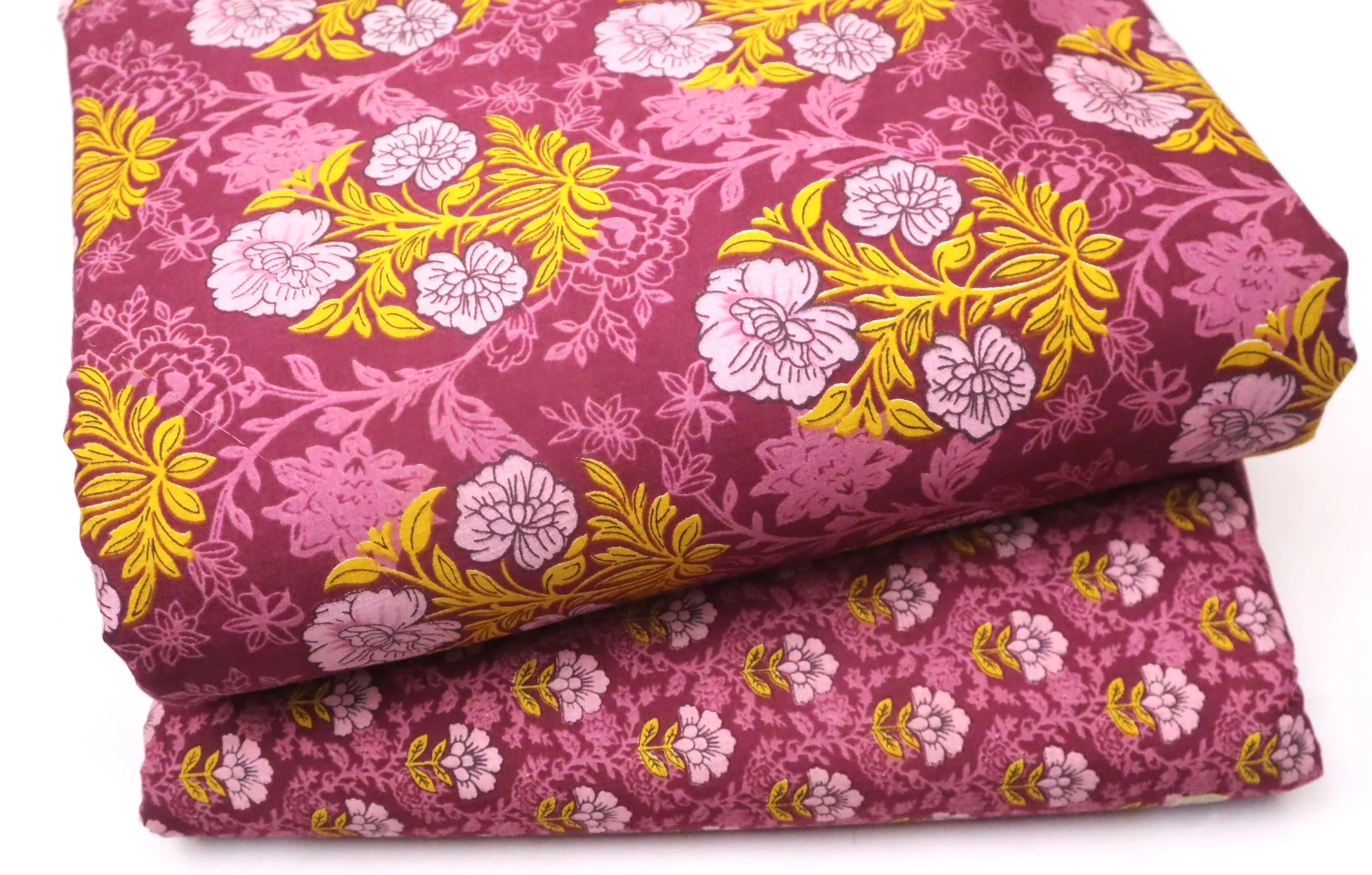 Screen Printed Pure Cotton Fabric Set ( Top and bottom 2.5 meter each )