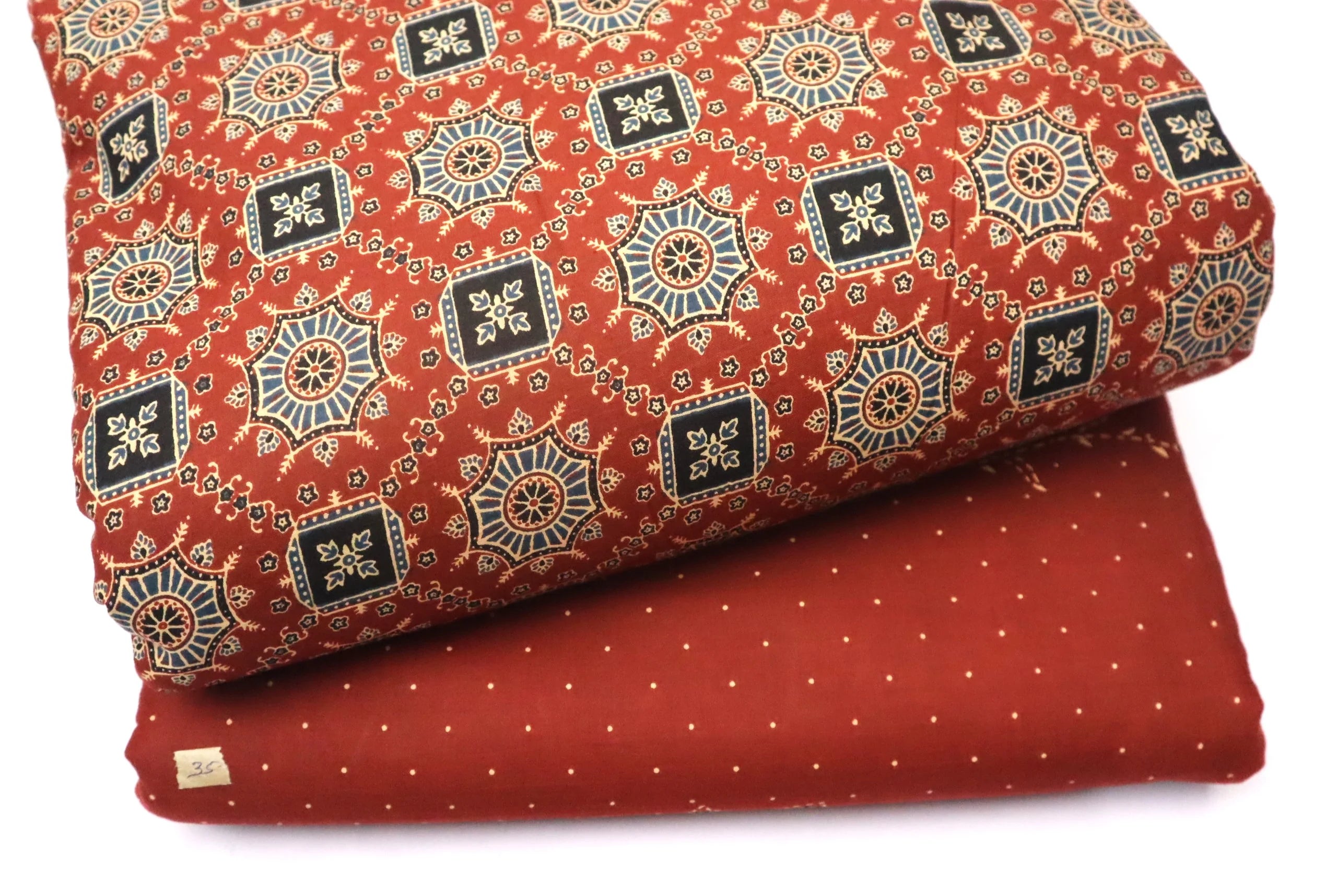 Screen Printed Pure Cotton Fabric Set ( Top and bottom 2.5 meter each )