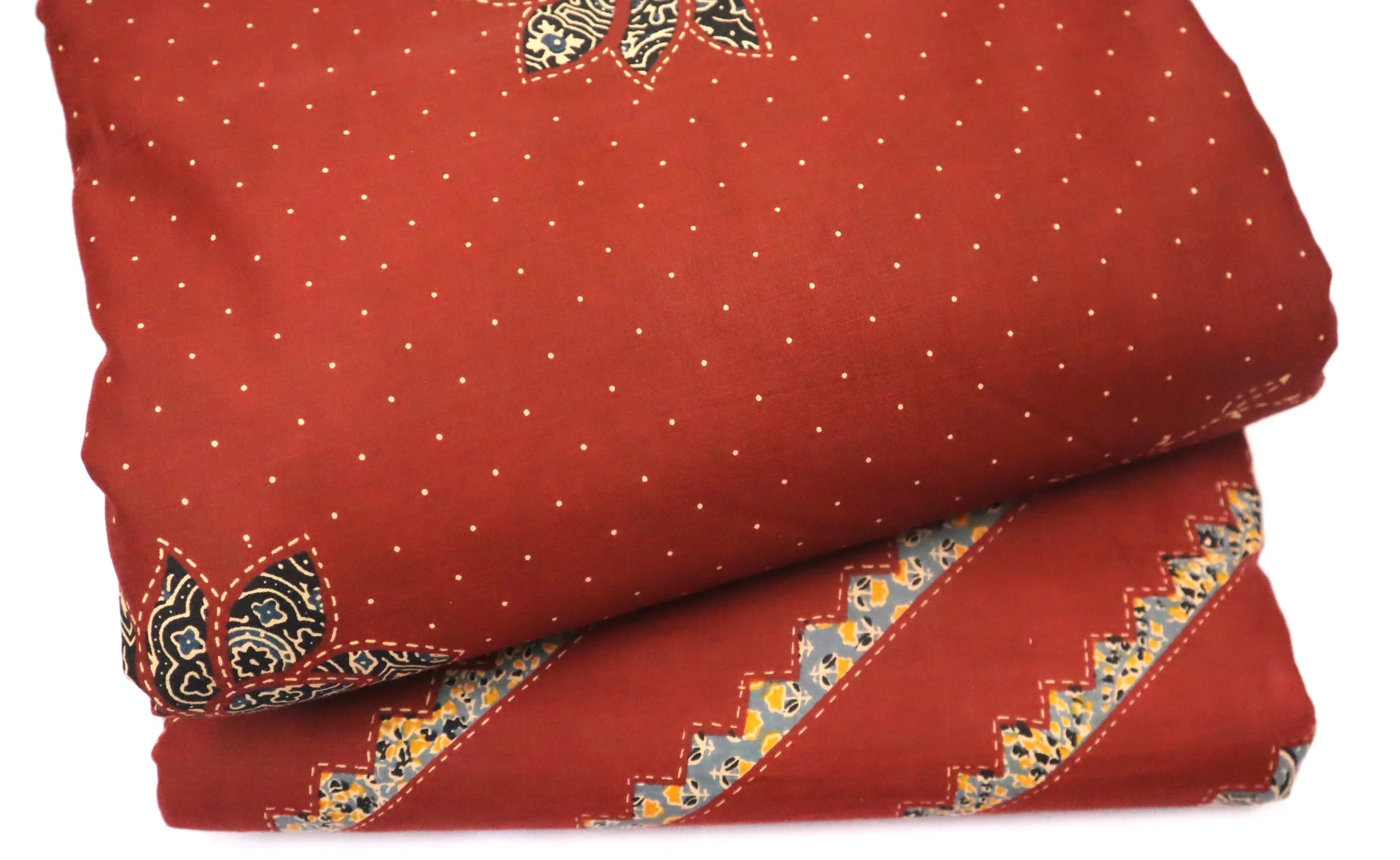 Screen Printed Pure Cotton Fabric Set ( Top and bottom 2.5 meter each )