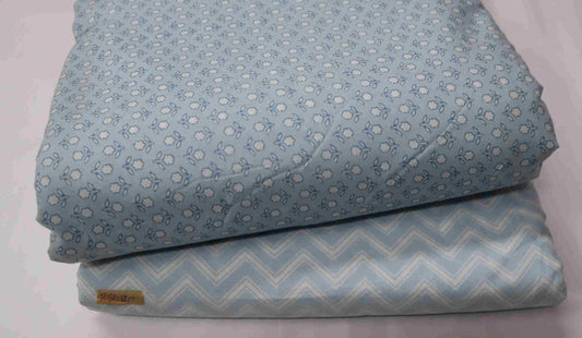 Screen Printed Pure Cotton Fabric Set  ( Top and bottom 2.5 meter each )