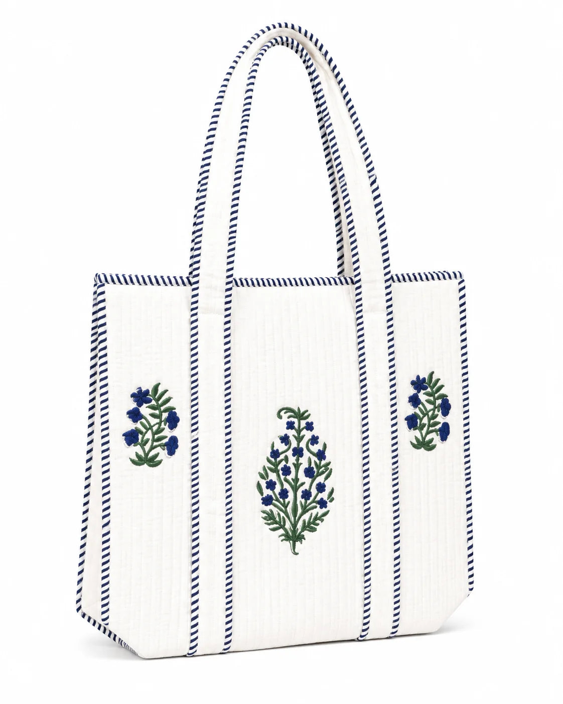 16 Inch Handblock Cotton Printed Fabric Tote Bag – Stylish & Spacious Everyday Carry Bag