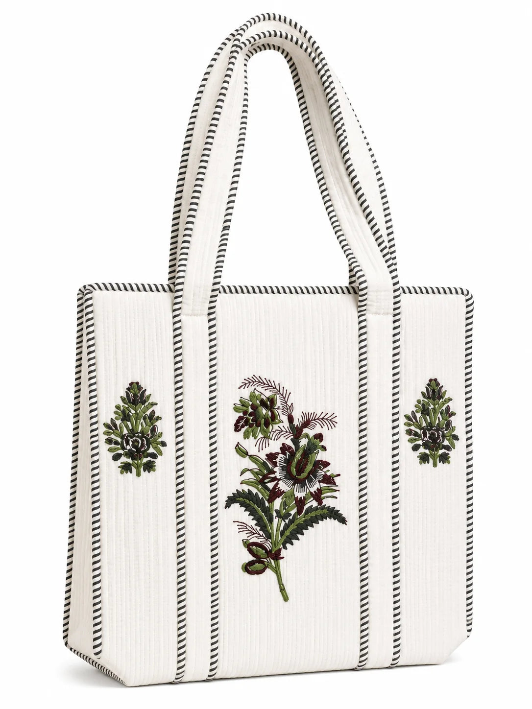 16 Inch Handblock Cotton Printed Fabric Tote Bag – Stylish & Spacious Everyday Carry Bag