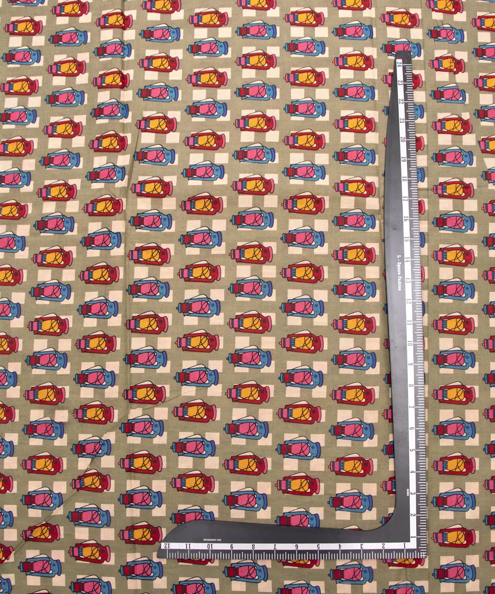 Jaipuri Screen Lamp Kids Printed Pure Cotton fabric