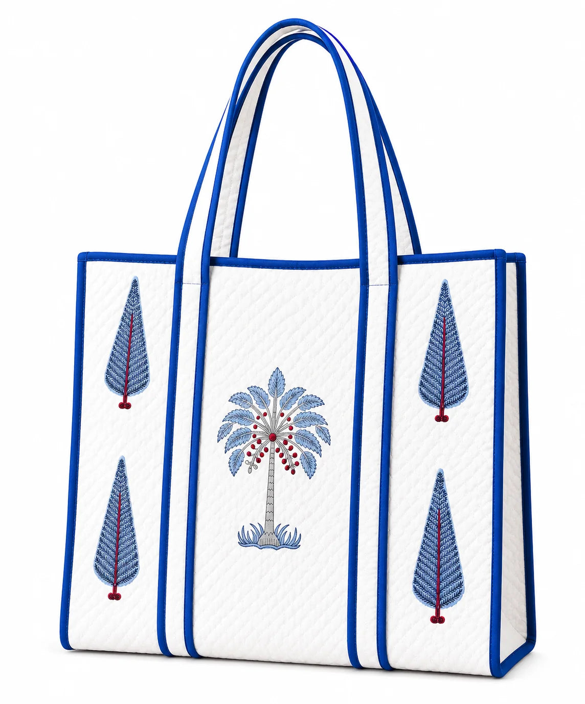 18 Inch Handblock Cotton Printed Fabric Tote Bag – Stylish & Spacious Everyday Carry Bag