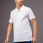 Men's White Half Sleeves Polo Plain Casual T-Shirt