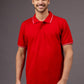 Men's Red Half Sleeves Polo Plain Casual T-Shirt