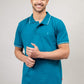 Men's Petrol Half Sleeves Polo Plain Casual T-Shirt