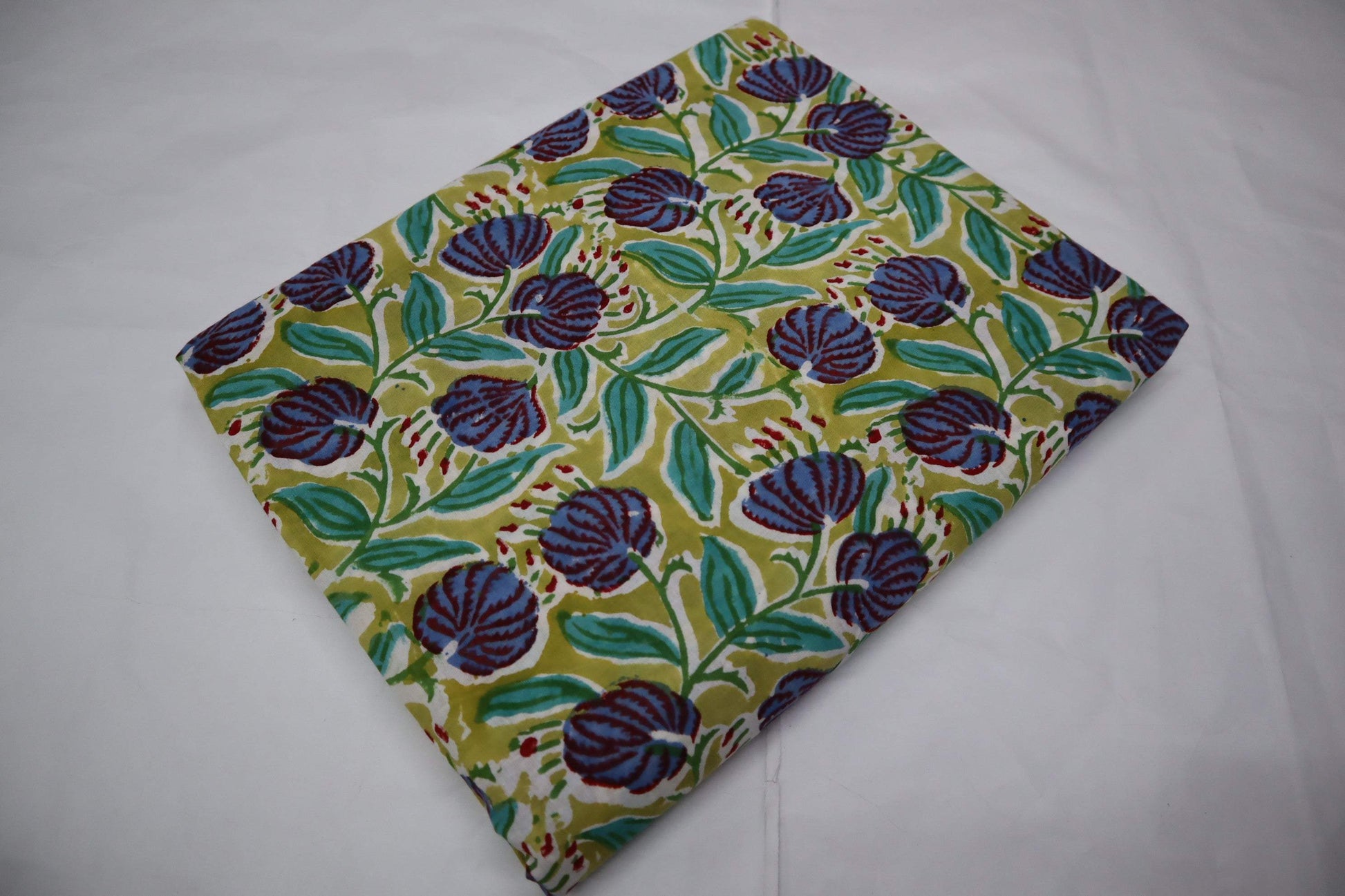 Handblock Printed Natural dye Soft Cotton fabrics-fabric bazaar-