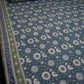 Blue Floral Pure Cotton Jaipuri Bedsheets for Double Bed with Pillow Covers, 90" x 108" King Size, 180 TC, Breathable and Skin Friendly